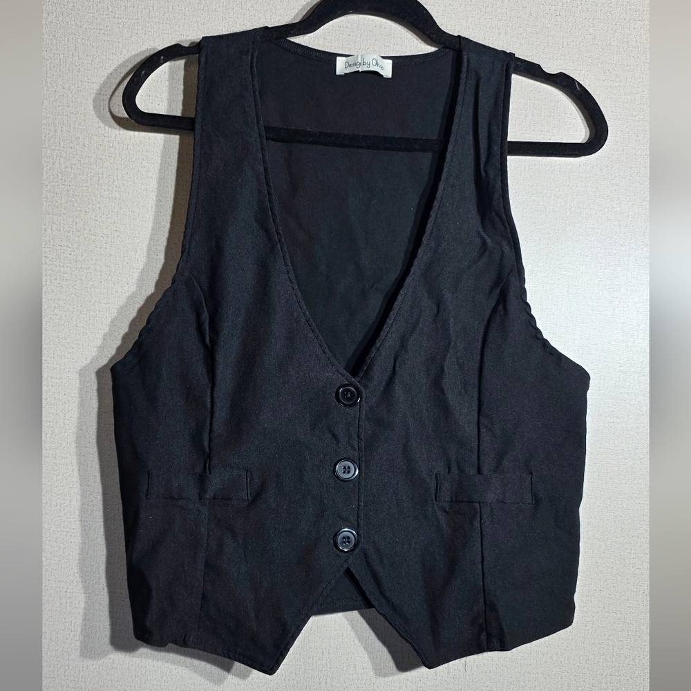 2XL Black Rayon Blend Top - Classic Solid